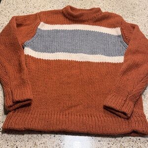 Vintage American Eagle Lambswool Color Block Sweater Size Large
